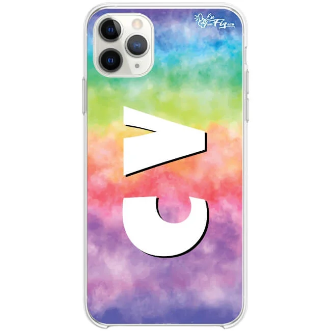 Capinha Personalizada Nome - Rainbow Tie Dye Iniciais