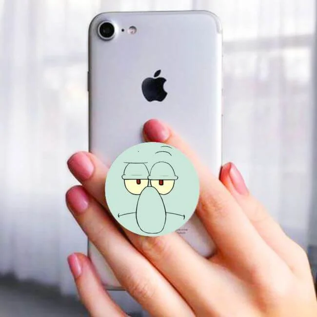 Capinha de Celular + Pop Socket Bob Esponja - Lula Molusco