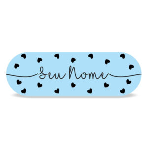 PopGrip Personalizado Nome Black Hearts - Blue