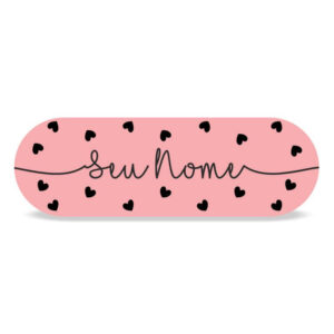 PopGrip Personalizado Nome Black Hearts - Pink