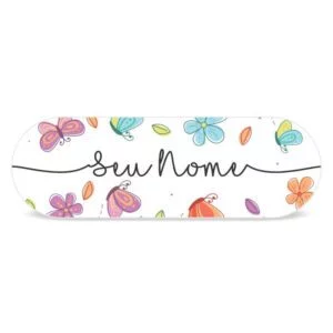 PopGrip Personalizado Nome Borboletas e Flores