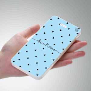 Carregador Portátil Power Bank Personalizado (10000mAh) Black Hearts Blue