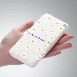 Carregador Portátil Power Bank Personalizado (10000mAh) Margaridas