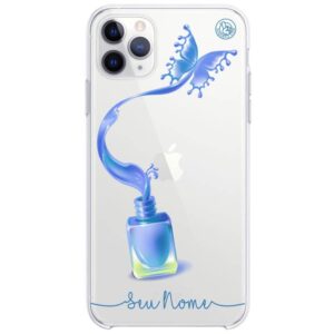 Capinha Personalizada Nome - Nail Art - Blue