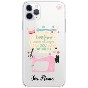 Capinha de Celular Personalizada Profissões Costureira