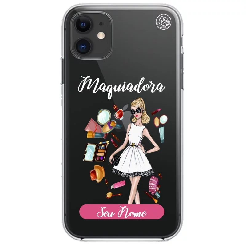 Capinha de Celular Personalizada Profissões Maquiadora