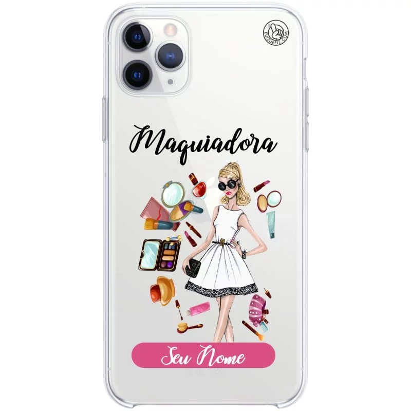 Capinha de Celular Personalizada Profissões Maquiadora