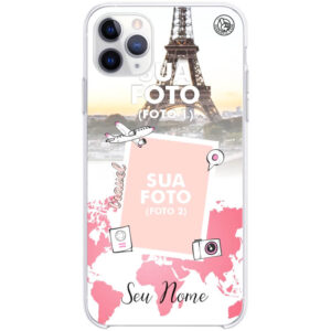 Capinha Personalizada com foto - Stickers Viagem Pink