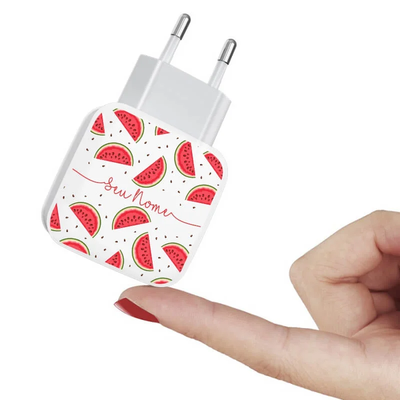 Carregador Turbo Duplo Usb Melancias