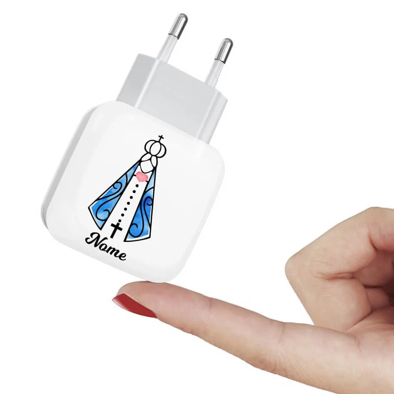 Carregador Turbo Duplo Personalizado Nossa Senhora Aparecida