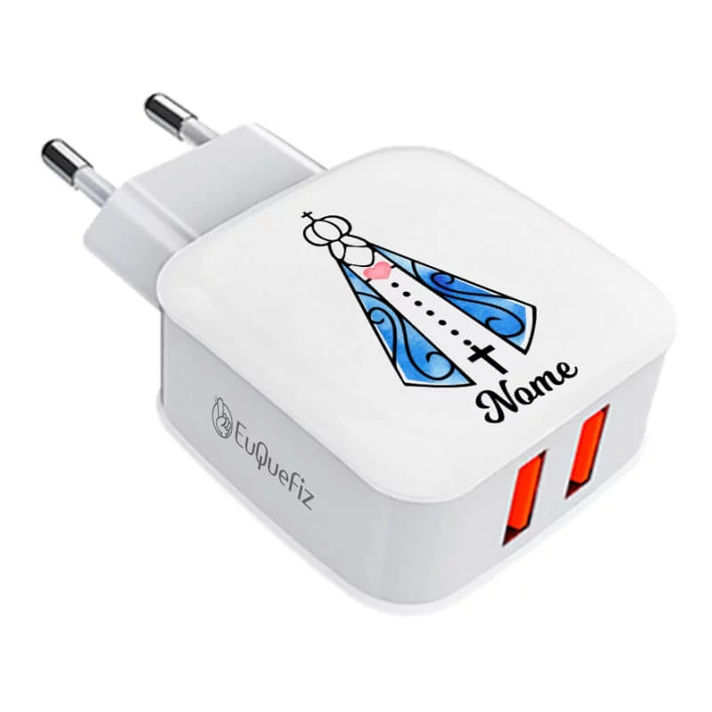 Carregador Turbo Duplo Personalizado Nossa Senhora Aparecida