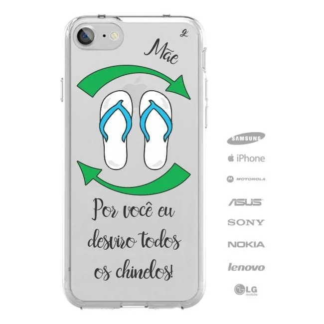 KIT Capinha de Celular+Carregador Portátil+Carregador de Parede+PopSocket Chinelos