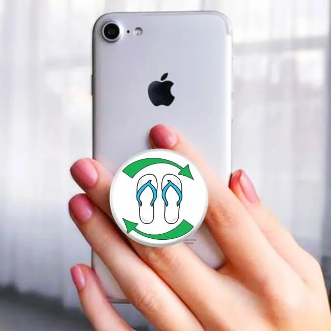 KIT Capinha de Celular+Carregador Portátil+Carregador de Parede+PopSocket Chinelos