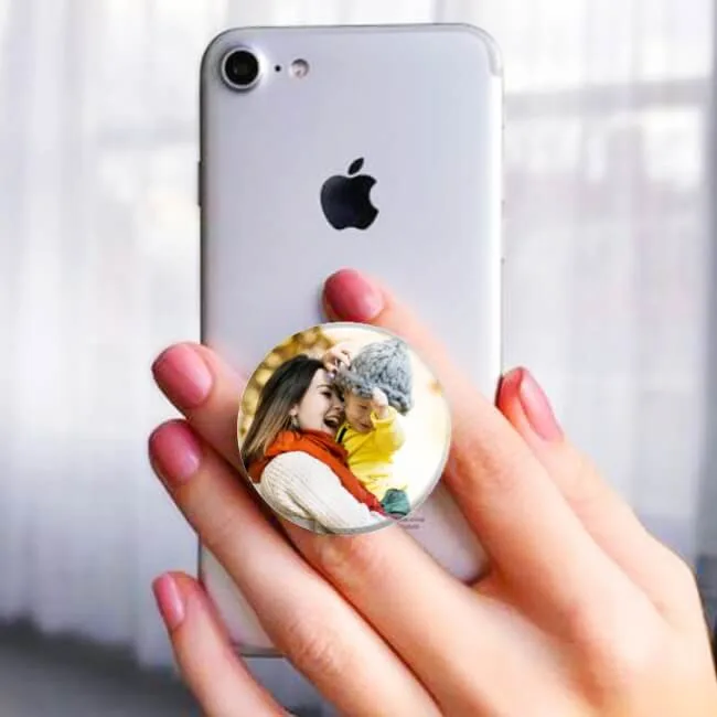 KIT Capinha de Celular+Carregador Portátil+Carregador de Parede+PopSocket com foto
