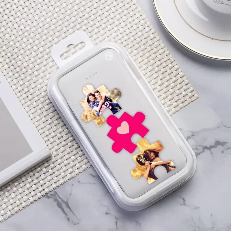 Carregador Portátil Power Bank Personalizado com foto Quebra-Cabeça (10000mAh)