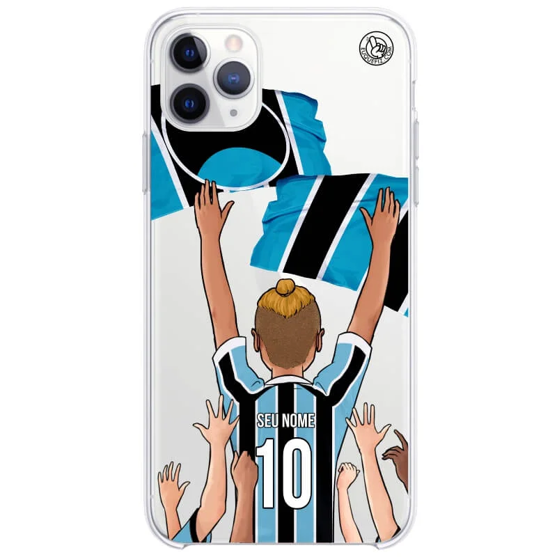 Capinha estilo Grêmio - Torcedor Cabelo Samurai