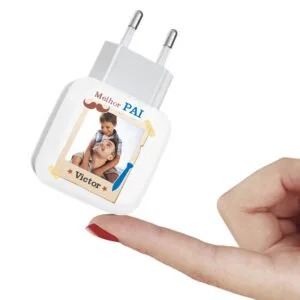 Carregador Turbo Duplo com foto - Melhor Pai