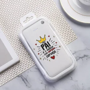 Carregador Portátil Power Bank (10000mAh) Melhor Pai com cerveja