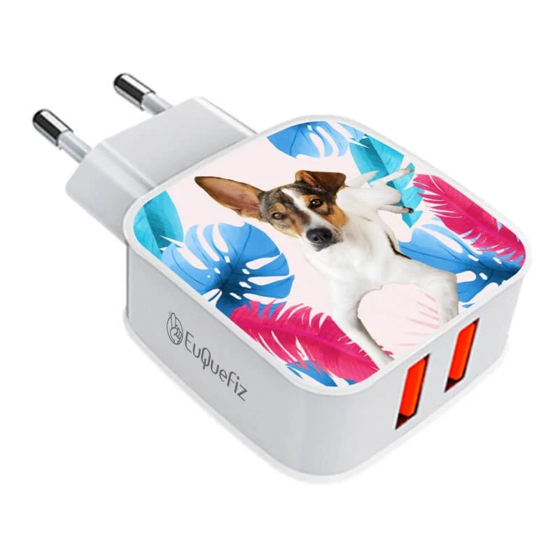 Carregador Turbo Duplo My Pet - Folhas