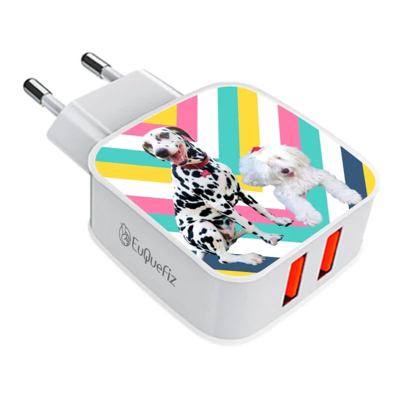 Carregador Turbo Duplo My Pet - Zig Zag Colors - 2 pets
