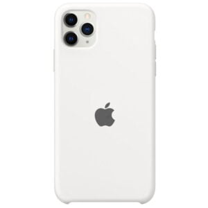 Capa iPhone 11 Pro Max Silicone Aveludada Branca
