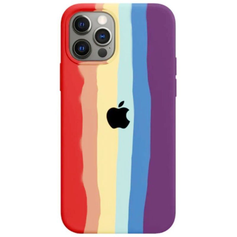 Capa iPhone 12 Pro Max Silicone Aveludada Arco Íris – Eu Que Fiz