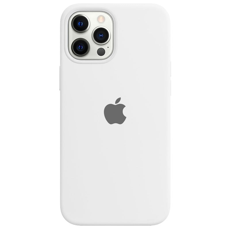 Capa iPhone 12 Pro Max Silicone Aveludada Branca – Eu Que Fiz