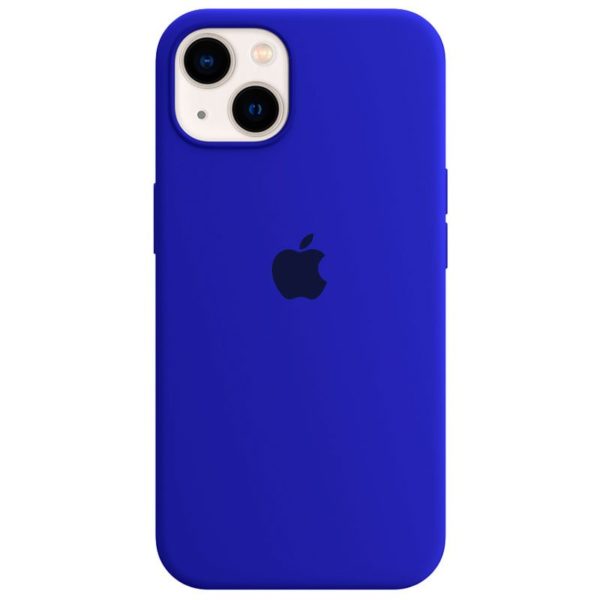 Capa iPhone 13 mini Silicone Aveludada Azul Bic