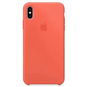 Capinha iPhone XS Max Silicone Aveludada Laranja