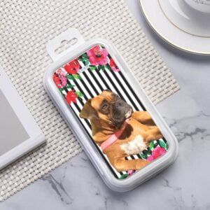 Carregador Portátil Power Bank My Pet - Floral Listras