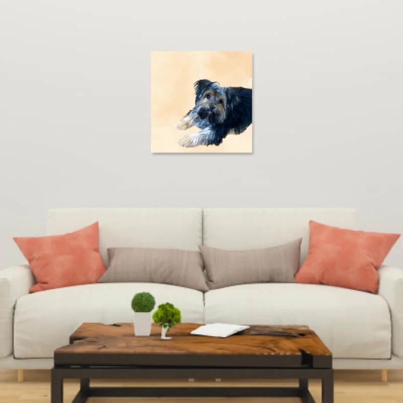 Plaquinha Decorativa My Pet Aquarela Yellow