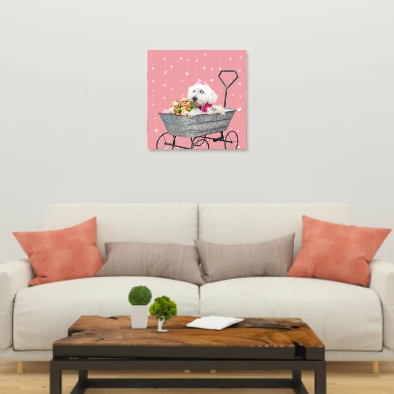 Plaquinha Decorativa My Pet Pink - Heart