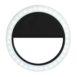 Anel Luminoso Para Celular Flash Selfie Mini Ring Light Preto