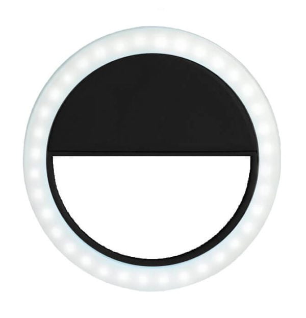 Anel Luminoso Para Celular Flash Selfie Mini Ring Light Preto