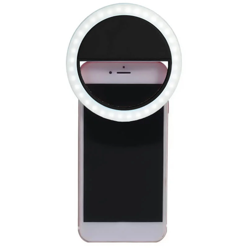 Anel Luminoso Para Celular Flash Selfie Mini Ring Light Preto