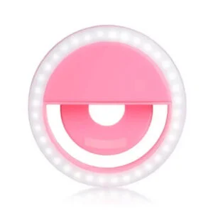 Anel Luminoso Para Celular Flash Selfie Mini Ring Light Rosa