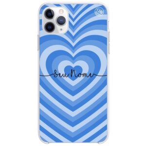 Capinha Personalizada com Nome Super Corações - Azul