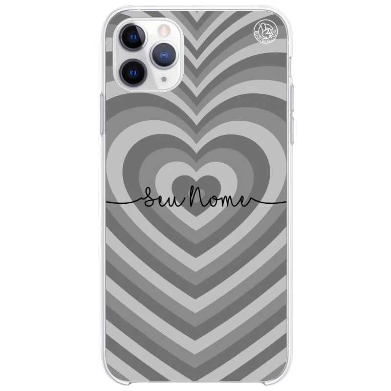 Capinha Personalizada com Nome Super Corações - Cinza