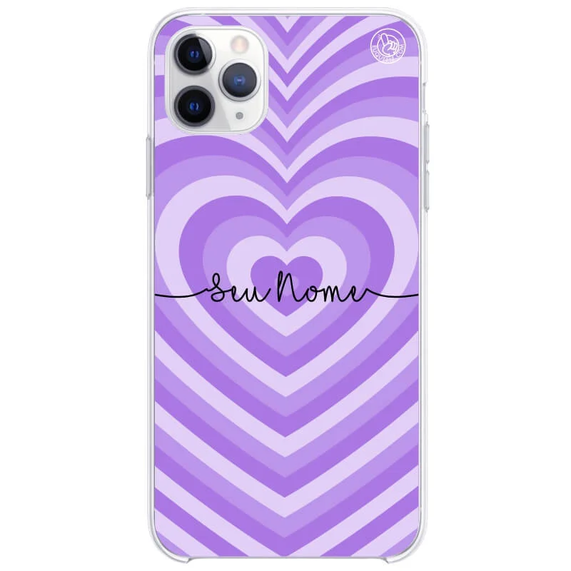 Capinha Personalizada com Nome Super Corações - Lilás