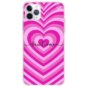 Capinha Personalizada com Nome Super Corações - Rosa