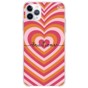 Capinha Personalizada com Nome Super Corações - Rosa e Laranja
