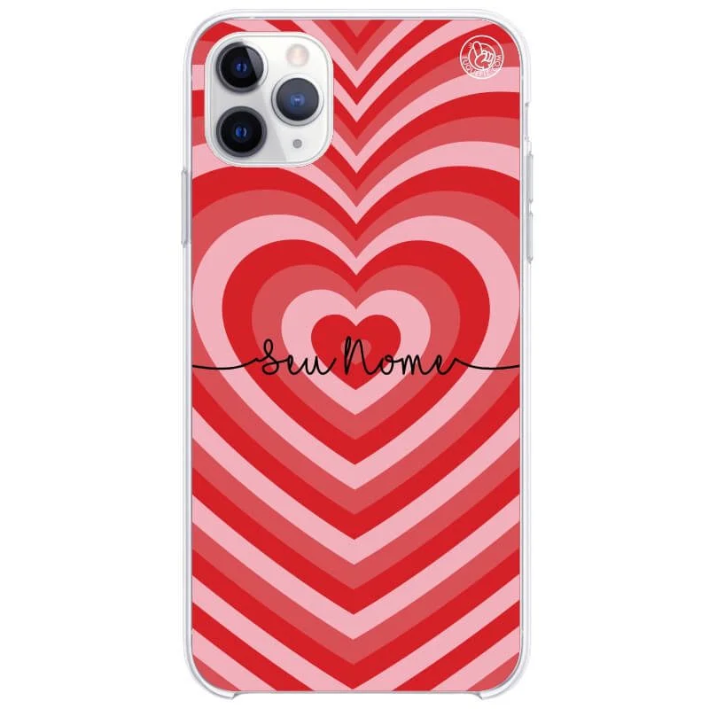 Capinha Personalizada com Nome Super Corações - Vermelho