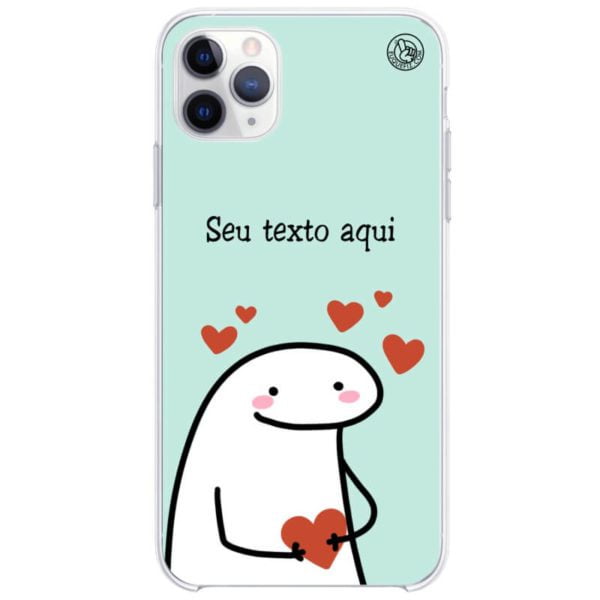 Capinha Flork Corações personalizada com frase