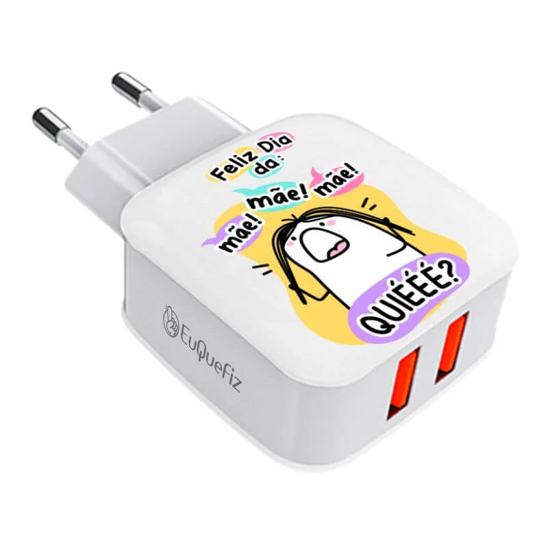 Carregador Turbo Duplo Flork Mãe - Qiééé