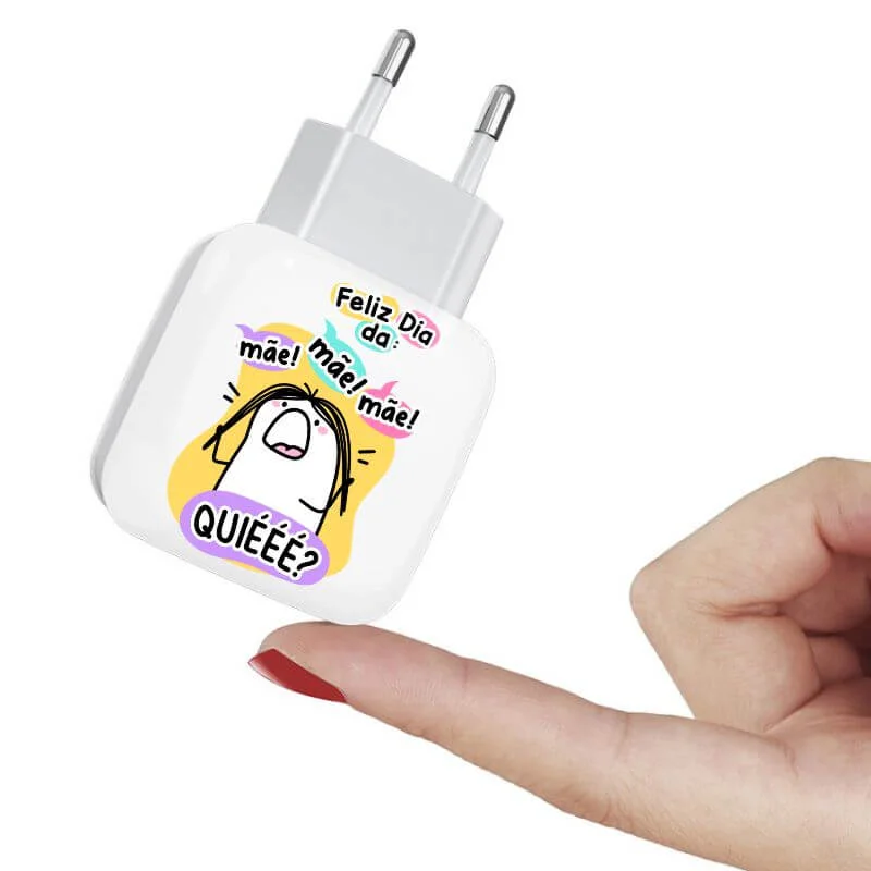 Carregador Turbo Duplo Flork Mãe - Qiééé