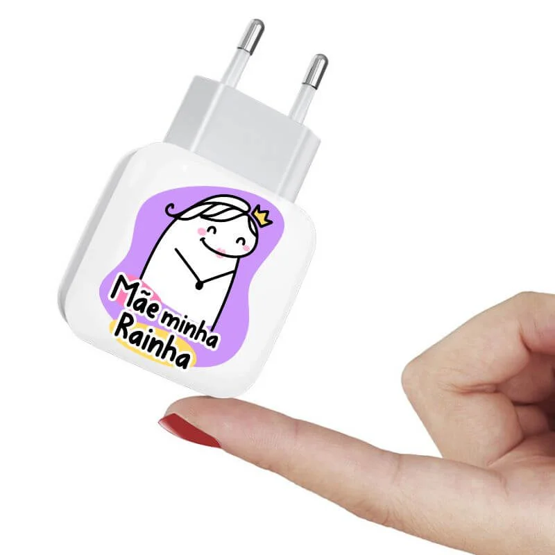 Carregador Turbo Duplo Flork Mãe - Minha rainha