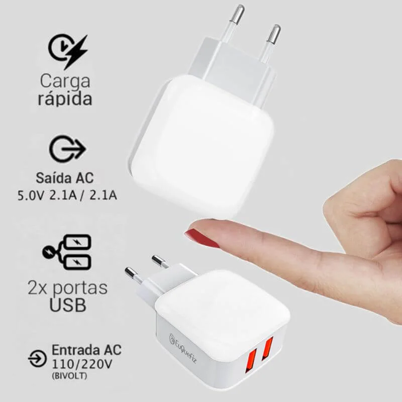 Carregador Turbo Duplo Flork Mãe - Minha rainha