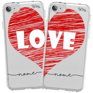 Combo 2 Capinhas Personalizadas Namorados Love Coração