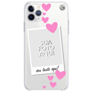 Capinha Personalizada com Foto Frame Corações
