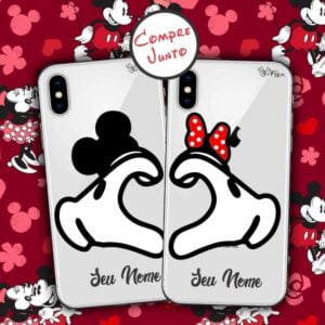 Combo 2 Capinhas Personalizadas Mickey e Minnie Mãozinhas